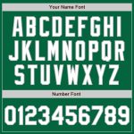 Custom Name and Number Baseball Jersey in Kelly Green, White, Gray - 3 Colors and Arm Shapes - Authentic Team Jersey Personalized