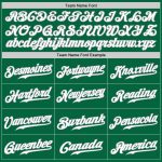 Custom Kelly Green White-Gray Authentic Baseball Jersey for Men Women Personalized Kelly Green White-Gray Authentic Baseball