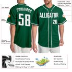 Custom Name and Number Authentic Baseball Jersey in Kelly Green, White & Gray - Personalized Team Jersey Personalized Kelly