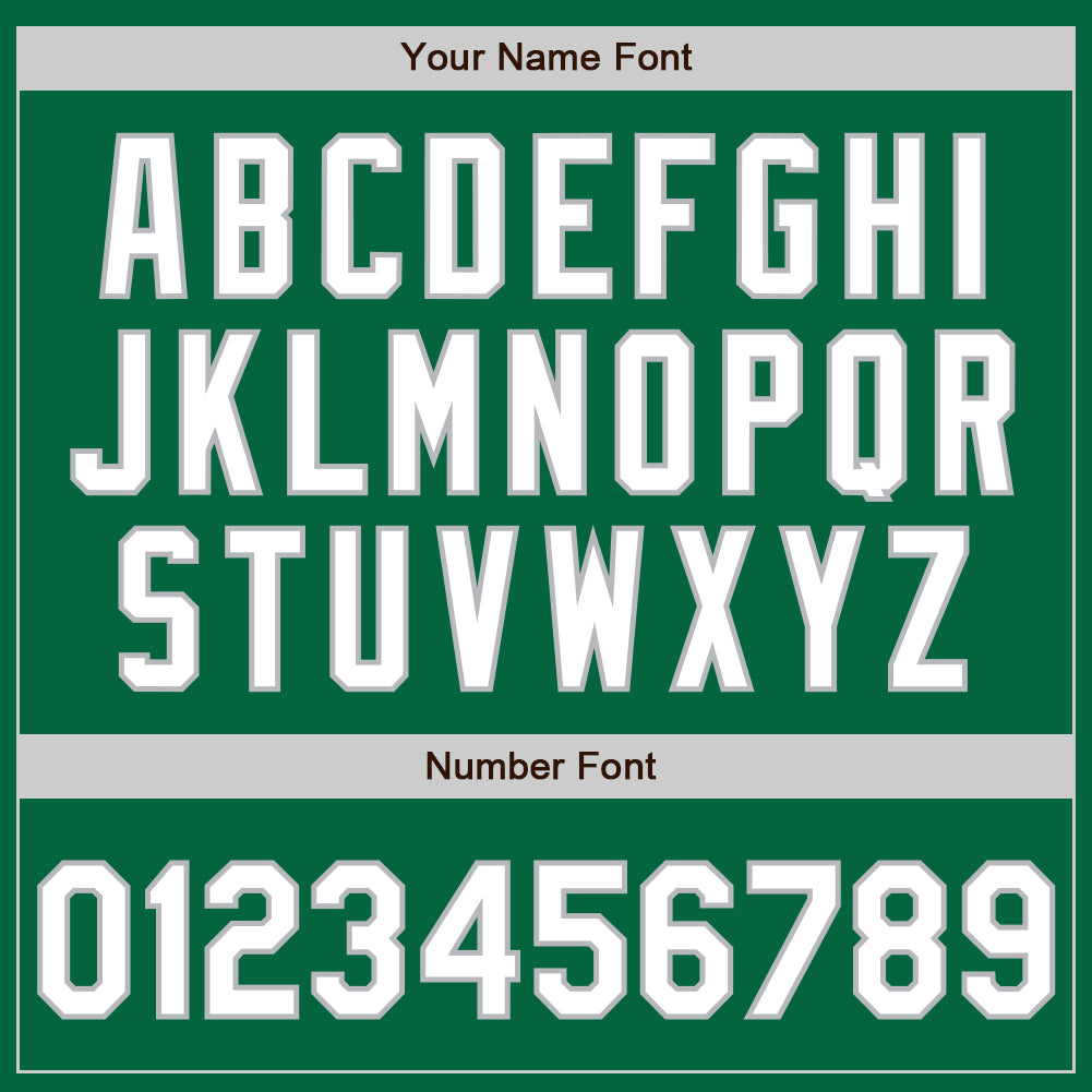 Personalized Kelly Green White-Gray Authentic Raglan Sleeves Baseball Jersey Team Custom Name and Number Custom Name and Number Baseball Jersey - Personalized Kelly Green White-Gray Authentic Raglan Sleeves Personalized Kelly - Image 5