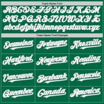 Custom Team Jersey with Personalized Name and Number - Authentic Sleeveless in Kelly Green, White, and Gray Personalized