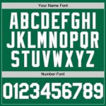 Custom Team Jersey with Personalized Name and Number - Authentic Sleeveless in Kelly Green, White, and Gray Personalized