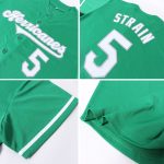Personalized St. Patricks Day Baseball Jersey - Kelly Green White-Gray Authentic Design Personalized Kelly Green White-Gray