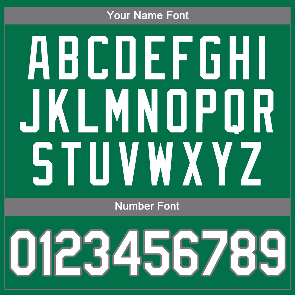 Personalized Kelly Green White-Gray Authentic St. Patrick's Day Baseball Jersey Personalized St. Patricks Day Baseball Jersey - Kelly Green White-Gray Authentic Design Personalized Kelly Green White-Gray - Image 4