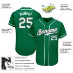 Custom St. Patricks Day Softball Jersey - Personalized Kelly Green & White-Gray with Name & Number Personalized Kelly Green