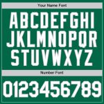 Custom Name and Number Authentic Throwback Baseball Jersey - Personalized Kelly Green White-Gray Personalized Kelly Green