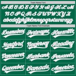 Custom Name and Number Authentic Throwback Baseball Jersey - Personalized Kelly Green White-Gray Personalized Kelly Green