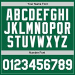 Personalized Authentic Basketball Jersey in Kelly Green White-Gray Throwback Style Personalized Kelly Green White-Gray Authentic