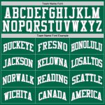 Custom Team Basketball Jersey - Personalized Authentic Throwback in Kelly Green, White-Gray with Name & Number Personalized