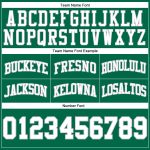 Custom Team Basketball Shorts with Name and Number - Kelly Green White-Gray Authentic Throwback Style Personalized Kelly