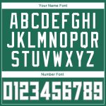 Custom Team Name Number Authentic Baseball Jersey Shirt Kelly Green White-Gray Rib-Knit Throwback Personalized Kelly Green