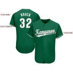 Personalized Green Baseball Jersey - Custom White-Gray Team Apparel Personalized Kelly Green White-Gray Baseball Jersey