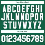 Custom Name and Number Baseball Jersey in Kelly Green, White, Gray - Personalized Team Apparel Personalized Kelly Green White-Gray