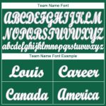 Custom Name and Number Baseball Jersey in Kelly Green, White, Gray - Personalized Team Apparel Personalized Kelly Green White-Gray