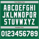 Custom Name Number Bomber Jacket for Team - Kelly Green White Gray Full-Snap Varsity Letterman Personalized Kelly Green White-Gray