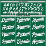 Custom Name Number Varsity Letterman Jacket Kelly Green Gray Two Tone Bomber Full-Snap for Team Personalization Personalized