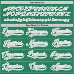 Custom Team Jersey with Name and Number in Kelly Green, White, and Gray - Personalized Hockey Jersey Personalized Kelly Green
