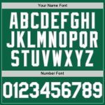 Custom Name and Number Authentic Baseball Jersey - Personalized Kelly Green White-Gray Line Personalized Kelly Green White-Gray