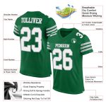 Custom Football Jersey with Personalized Name and Number, Kelly Green White-Gray Mesh - Authentic Team Gear Personalized