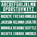 Personalized Authentic Throwback Baseball Jersey in Kelly Green, White, and Gray Mesh Personalized Kelly Green White-Gray