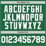 Custom Name and Number Authentic Throwback Baseball Jersey - Personalized Kelly Green White-Gray Mesh Design Personalized