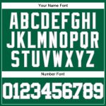 Personalized Authentic Throwback Baseball Jersey in Kelly Green, White, and Gray Mesh Personalized Kelly Green White-Gray