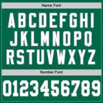 Personalized Custom Name Number Authentic Throwback Football Jersey Kelly Green White-Gray Mesh Personalized Kelly Green
