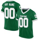Personalized Custom Name Number Authentic Throwback Football Jersey Kelly Green White-Gray Mesh Personalized Kelly Green