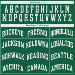 Custom Team Name Number Performance T-Shirt - Personalized Kelly Green White-Gray Personalized Kelly Green White-Gray Performance
