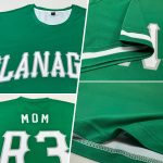 Custom Team Name Number Performance T-Shirt - Personalized Kelly Green White-Gray Personalized Kelly Green White-Gray Performance