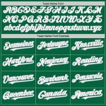 Custom Name Number Baseball Jersey - Authentic Kelly Green White-Gray Pinstripe Fashion Team Jersey Personalized Kelly Green
