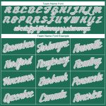 Custom Team Basketball Jersey with Personalized Name and Number, Kelly Green White-Gray Round Neck Rib-Knit Style Personalized