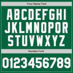 Custom Name and Number Unisex Softball Jersey - Kelly Green White-Gray Two-Button Design Personalized Kelly Green White-Gray