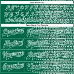 Custom Name and Number Personalized Kelly Green Varsity Bomber Jacket with 3D Halftone Design, Full-Snap Letterman Style