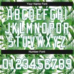 Personalized Kelly Green 3D Tropical Palm Leaves Baseball Jersey - Authentic Design Personalized Kelly Green White-Kelly