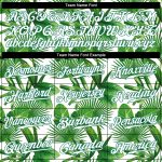 Personalized Kelly Green 3D Tropical Palm Leaves Baseball Jersey - Authentic Design Personalized Kelly Green White-Kelly