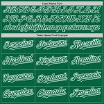 Custom Name and Number Personalized Kelly Green Pinstripe Fashion Baseball Jersey - Authentic Team Gear Personalized Kelly