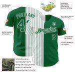Custom Name and Number Personalized Kelly Green Pinstripe Fashion Baseball Jersey - Authentic Team Gear Personalized Kelly