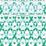 Personalized Breast Cancer 3D Pattern Baseball Jersey in Kelly Green & Light Blue Personalized Kelly Green White-Light Blue