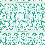 Personalized Breast Cancer 3D Pattern Baseball Jersey - Custom Name and Number in Kelly Green and Light Blue Personalized