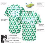 Personalized Breast Cancer 3D Pattern Baseball Jersey in Kelly Green & Light Blue Personalized Kelly Green White-Light Blue