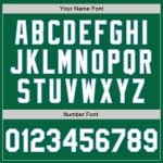 Personalized Authentic Baseball Jersey in Kelly Green and Light Blue Personalized Kelly Green White-Light Blue Authentic