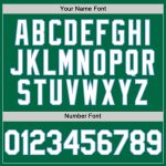 Custom Name & Number Authentic Sleeveless Baseball Jersey in Kelly Green, White & Light Blue - Personalized Team Jersey Personalized