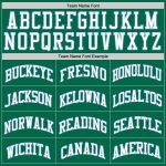 Custom Name Number Throwback Basketball Jersey - Personalized Kelly Green and Light Blue Authentic Team Apparel Personalized