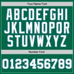 Custom Name Number Throwback Basketball Jersey - Personalized Kelly Green and Light Blue Authentic Team Apparel Personalized