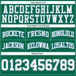 Personalized Kelly Green Light Blue Basketball Shorts - Authentic Throwback Style Personalized Kelly Green White-Light Blue