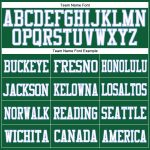 Custom Name and Number Personalized Football Jersey - Kelly Green, White, Light Blue Mesh, Authentic Team Jersey Personalized