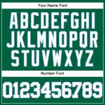 Personalized Authentic Baseball Jersey in Kelly Green, White & Light Blue Mesh - Throwback Style Personalized Kelly Green