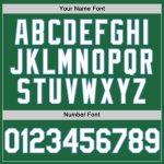 Custom Name and Number Personalized Kelly Green and Light Blue Baseball Jersey - Authentic Throwback Style Personalized Kelly
