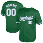 Custom Name and Number Personalized Kelly Green and Light Blue Baseball Jersey - Authentic Throwback Style Personalized Kelly